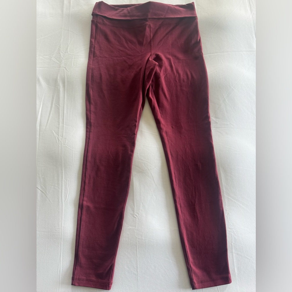 Forever 21 Crimson Leggings High Waist Stretch